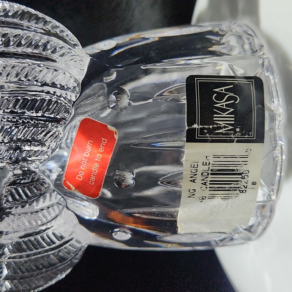 Mikasa Glass Crystal Choir Choral Angel Tapered Candle Holder Made In Austria - Picture 9 of 14